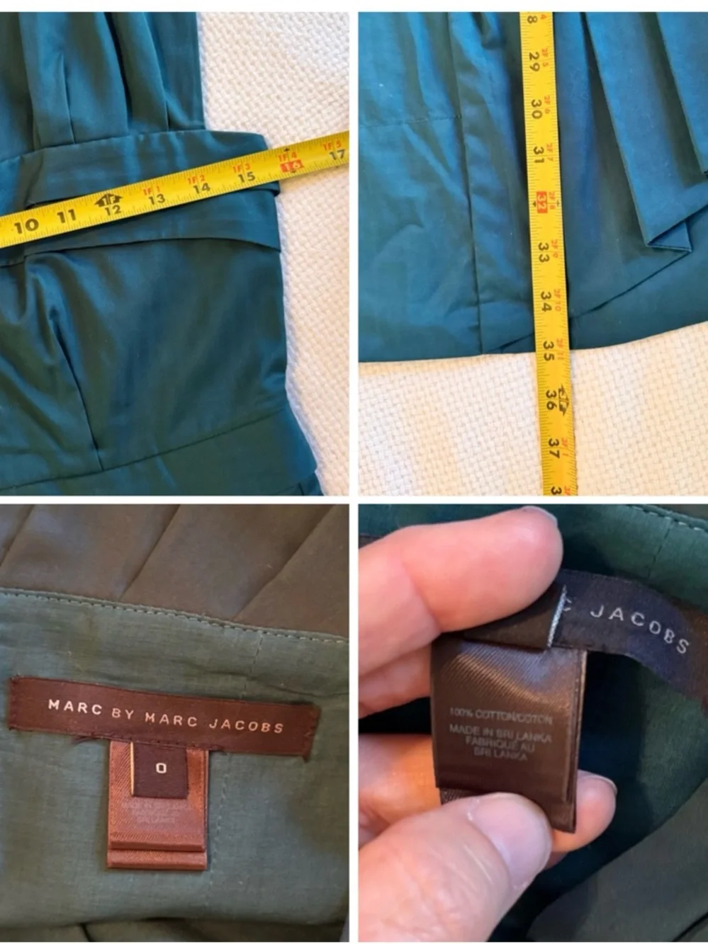 MARC By MARC JACOBS Pleated Teal Mini Dress